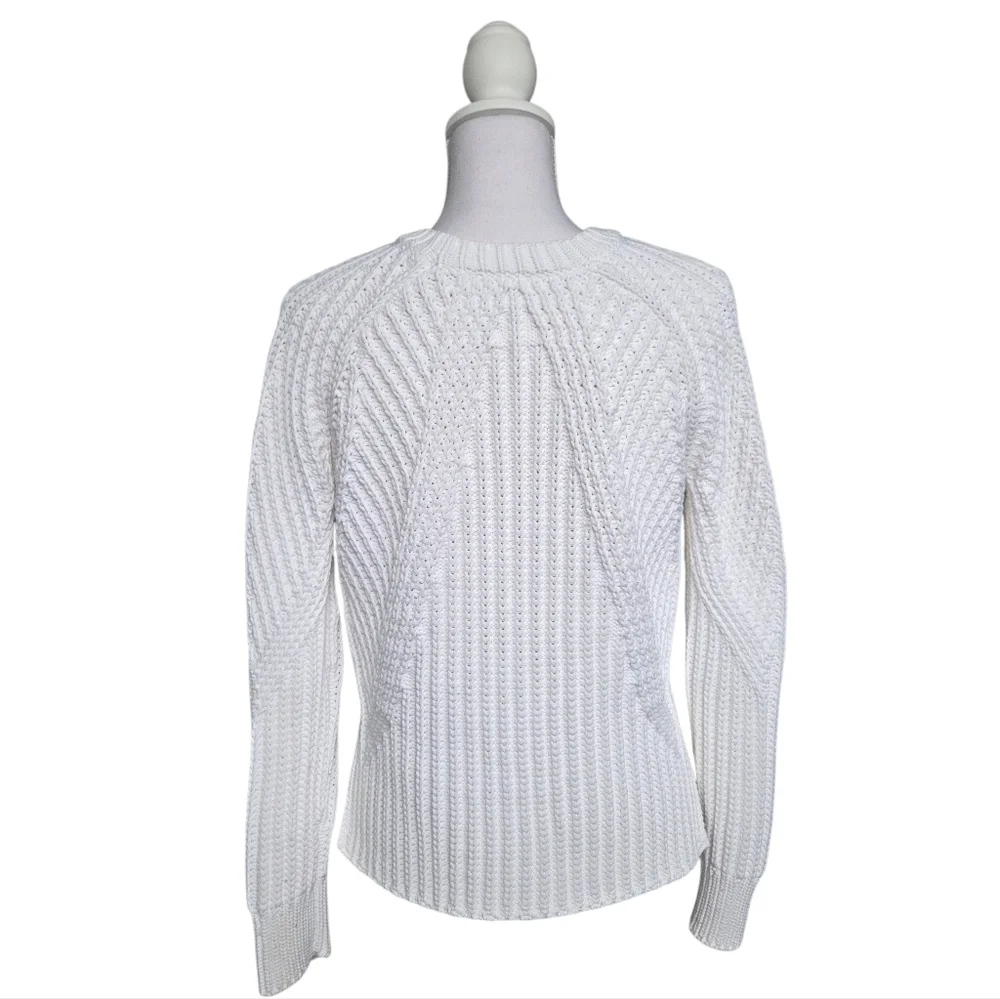 Vince Mixed Rib Crewneck Sweater Optic White XXSmall
